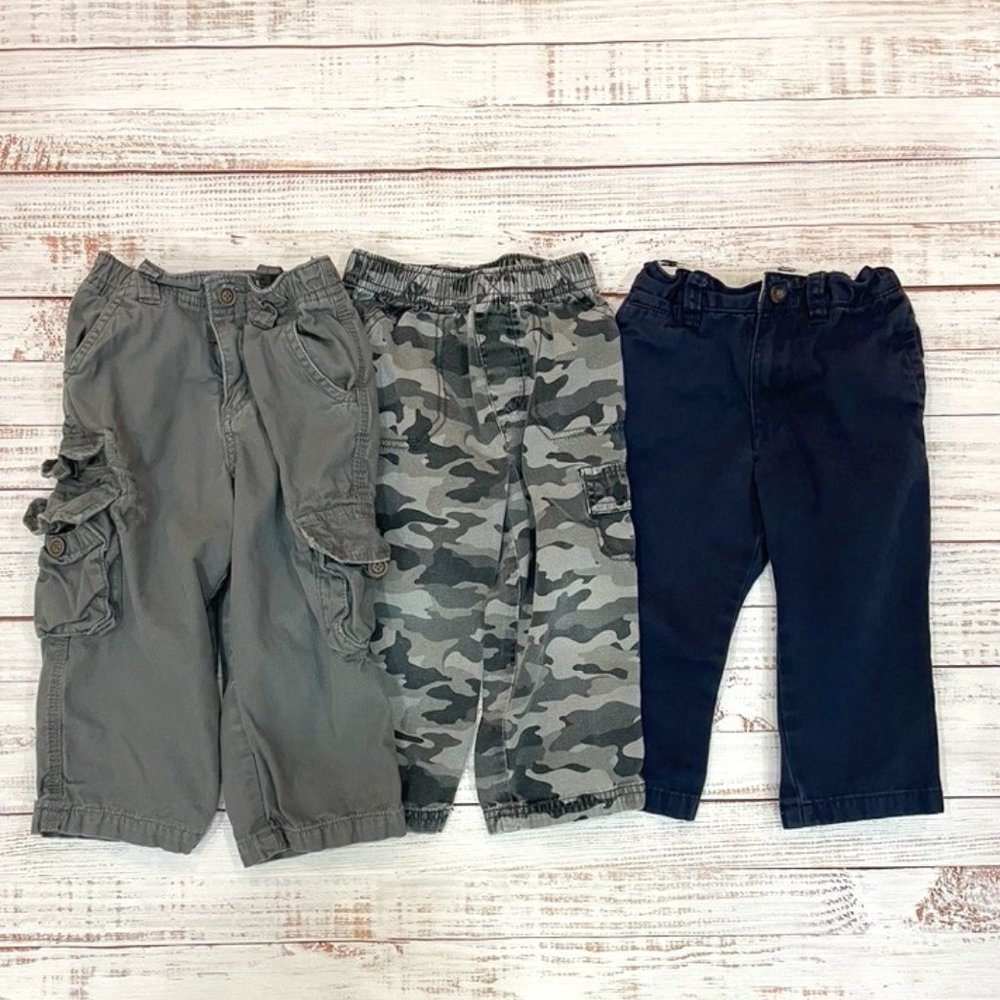 Boys Cute in Khaki 3-Piece Pant Set